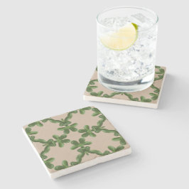 Posavasos De Piedra Enrejado de Jade en Beige