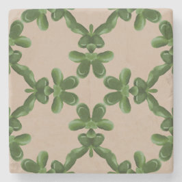 Posavasos De Piedra Enrejado de Jade en Beige