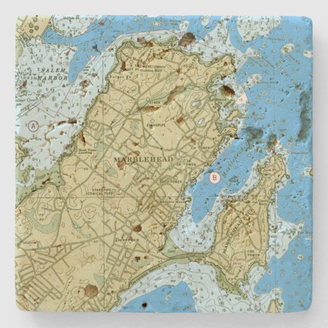 Posavasos De Piedra Ensayos de piedra traviesa de 4 (Anverso)