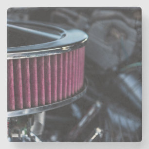 Posavasos De Piedra Entrada de aire cromada