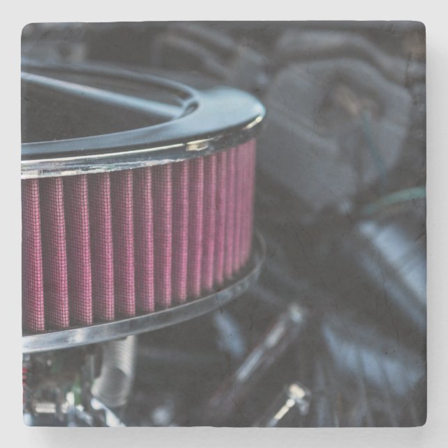 Posavasos De Piedra Entrada de aire cromada (Anverso)