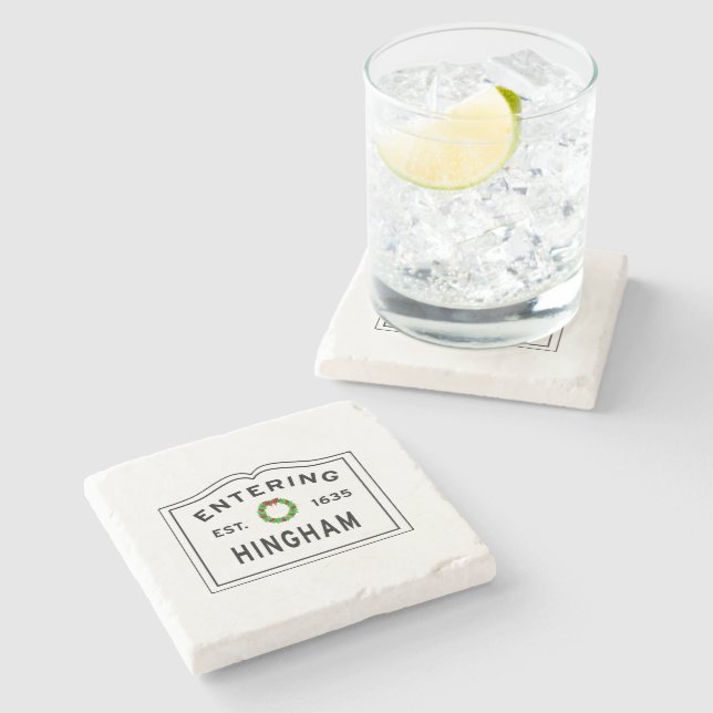 Posavasos De Piedra Entrando en MAMÁES de Hingham (Lateral)