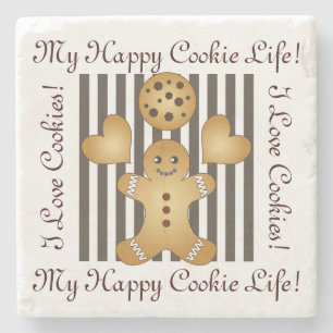 Posavasos De Piedra Equipo Cookie Gingerbread Man Cute Personalizado