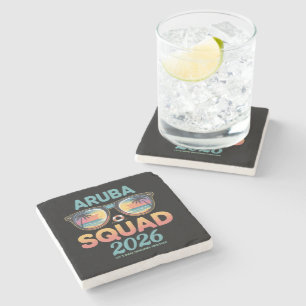 Posavasos De Piedra Equipo de Aruba 2026 Retro