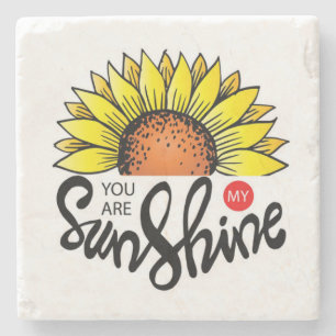 Posavasos De Piedra Eres mi escaparate de piedra de girasol Sunshine