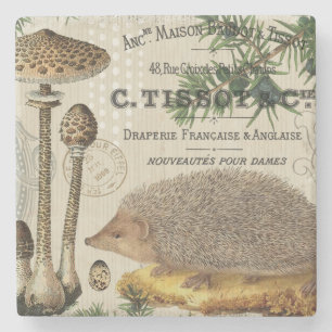 Posavasos De Piedra erizo moderno del arbolado del vintage