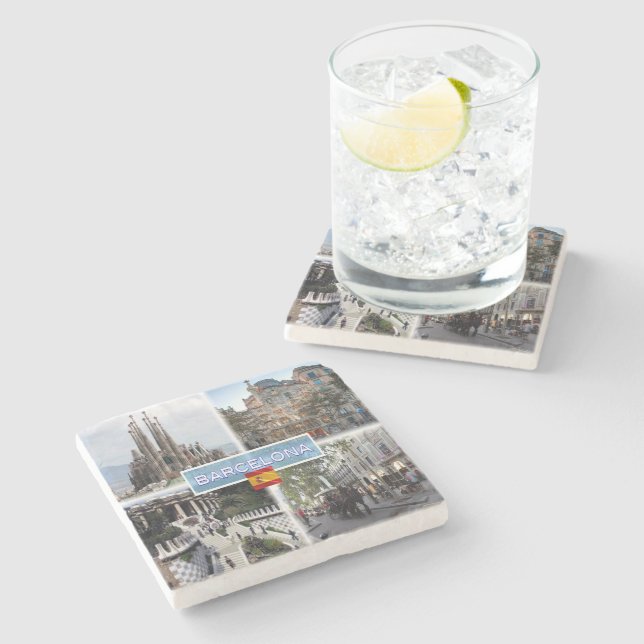 Posavasos De Piedra ES Barcelona - Sagrada Familia - Casa Batllo (Lateral)