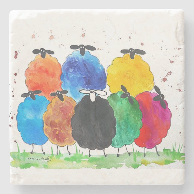 Posavasos De Piedra Es fresco ser diferente (Anverso)