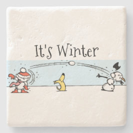 Posavasos De Piedra Es invierno