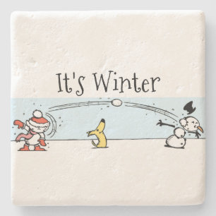 Posavasos De Piedra Es invierno