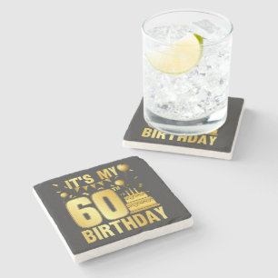 Posavasos De Piedra Es mi fiesta número 60