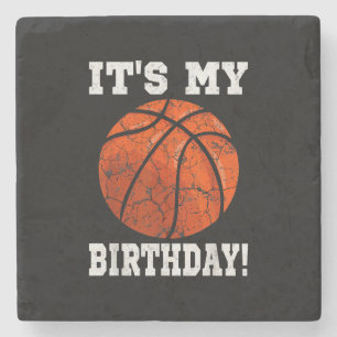Posavasos De Piedra Es mi regalo vintage de Básquetbol de cumpleaños