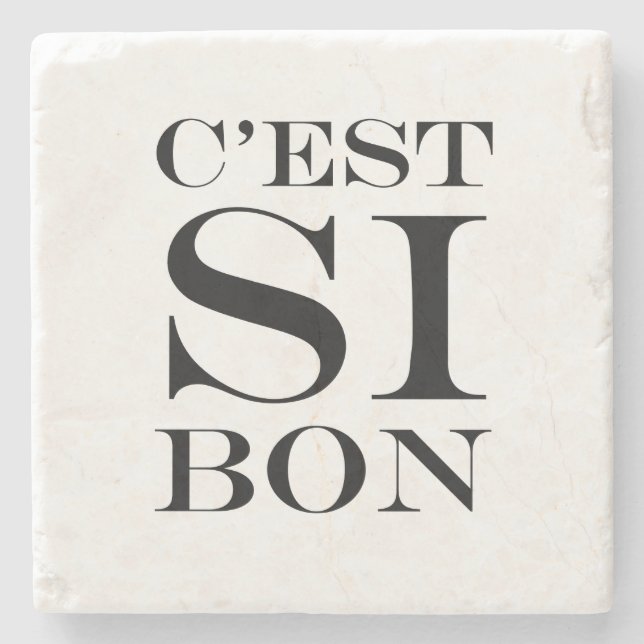 Posavasos De Piedra Es tan bueno - francés del Bon de C'est Si (Anverso)