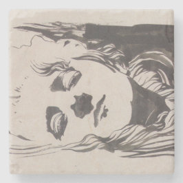 Posavasos De Piedra Esbozo de una mujer de "Ver Sacrum" (Moser)