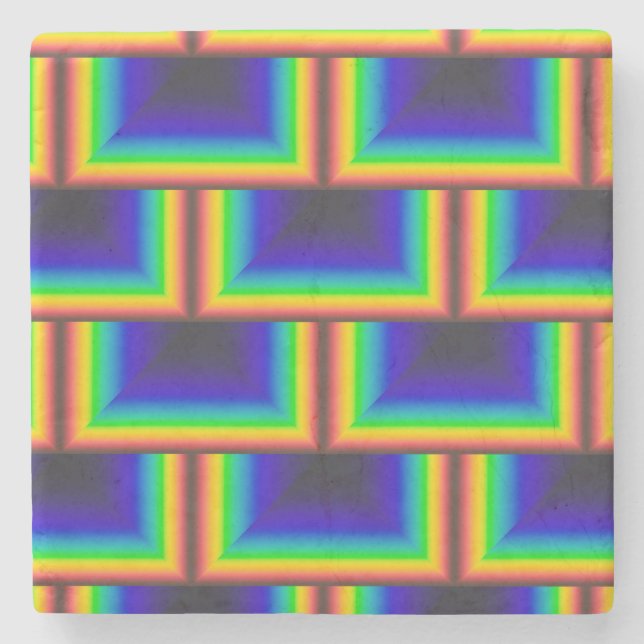 Posavasos De Piedra Escalas cuadradas de espectro solar (Anverso)