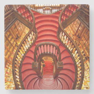Posavasos De Piedra Escalera roja ornamentada, Portugal