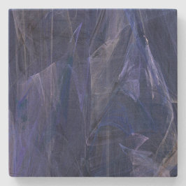 Posavasos De Piedra Escaparate cuadrado cuadrado abstracto azul