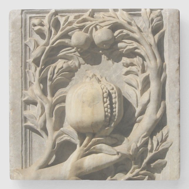 Posavasos De Piedra Escaparate de arte esculpido en piedra granadina (Anverso)