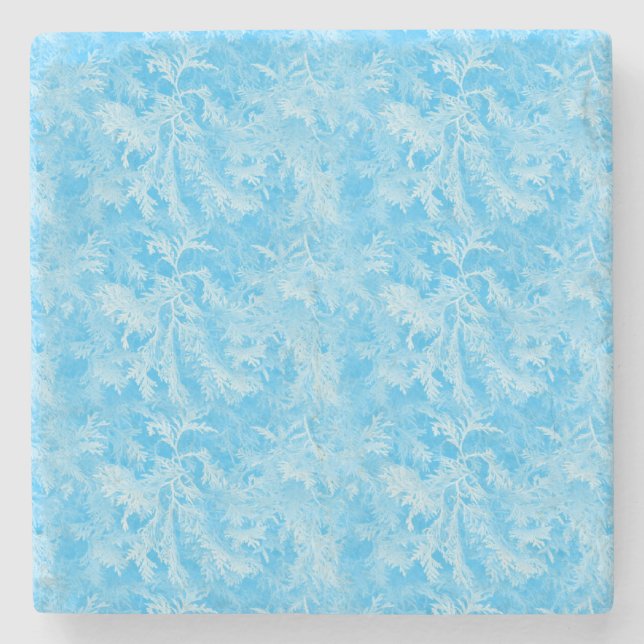 Posavasos De Piedra Escarcha azul (Anverso)