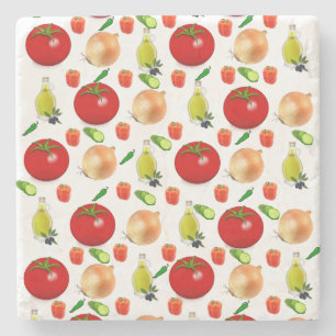 Posavasos De Piedra escayola de piedra de mármol de ensalada de frutas