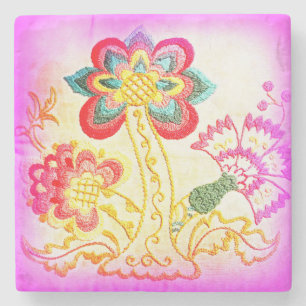 Posavasos De Piedra escayola de piedra de mármol rosa de la palmera