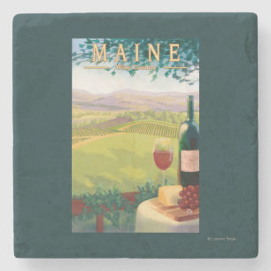 Posavasos De Piedra Escena del país de MaineWine
