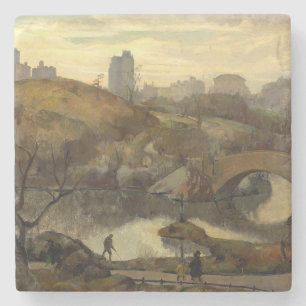 Posavasos De Piedra Escena en Central Park (Nueva York, Nueva York, Es