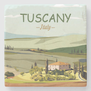 Posavasos De Piedra Escenario paisajístico de Italia de la Toscana a m