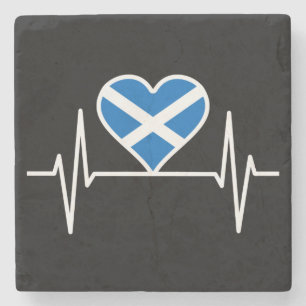 Posavasos De Piedra Escocia: latido de la bandera de Escocia