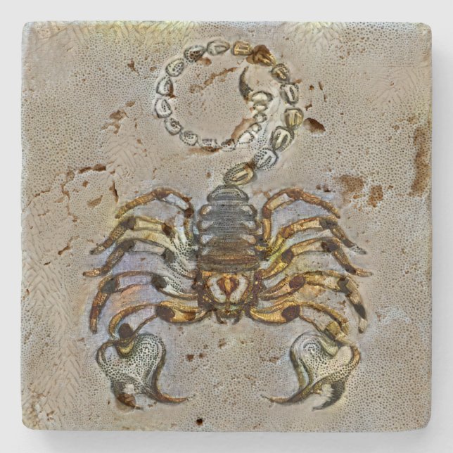 Posavasos De Piedra Escorpio Venecia (Anverso)