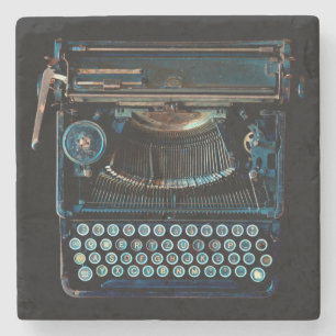 Posavasos De Piedra escritora de teclado antigua máquina de escribir v
