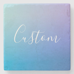 Posavasos De Piedra Escritura de guión editable moderna Ombre colori
