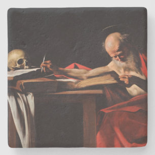 Posavasos De Piedra Escritura de Saint Jerome (por Caravaggio)