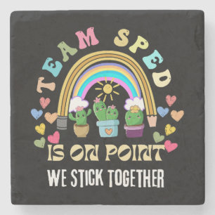 Posavasos De Piedra Escuadra somos Forever Sticky para maestro