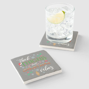 Posavasos De Piedra Escuadrón de feriados de Navidades y pesados