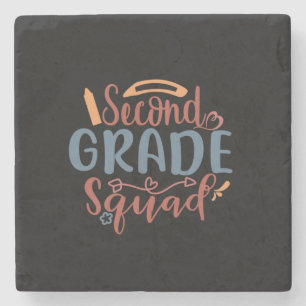 Posavasos De Piedra Escuadrón de segundo grado de arte docente