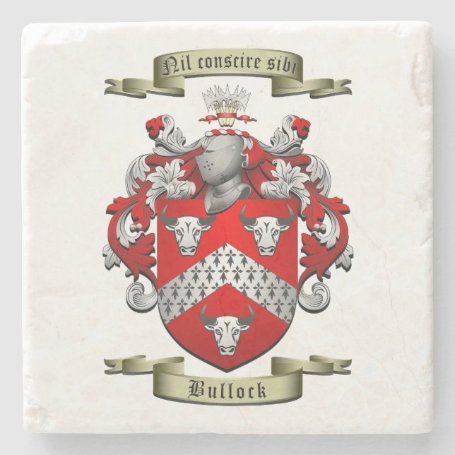 Posavasos De Piedra Escudo Bullock (Anverso)