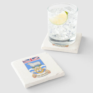 Posavasos De Piedra Escudo de Armas de las Islas Malvinas