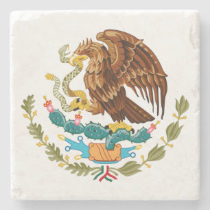 Posavasos De Piedra Escudo de armas de montaña rusa en México