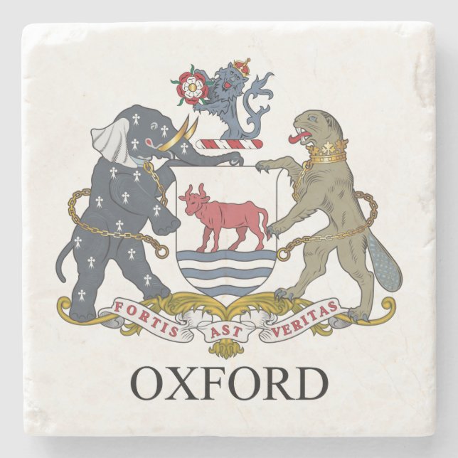 Posavasos De Piedra Escudo de armas de Oxford (Anverso)