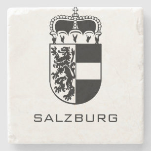 Posavasos De Piedra Escudo de Armas de Salzburgo Arte Monocromo Refina