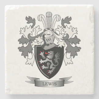 Posavasos De Piedra Escudo de armas del escudo de la familia de Lewis
