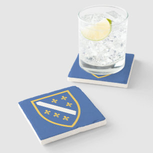 Posavasos De Piedra Escudo de Bosnia y Herzegovina