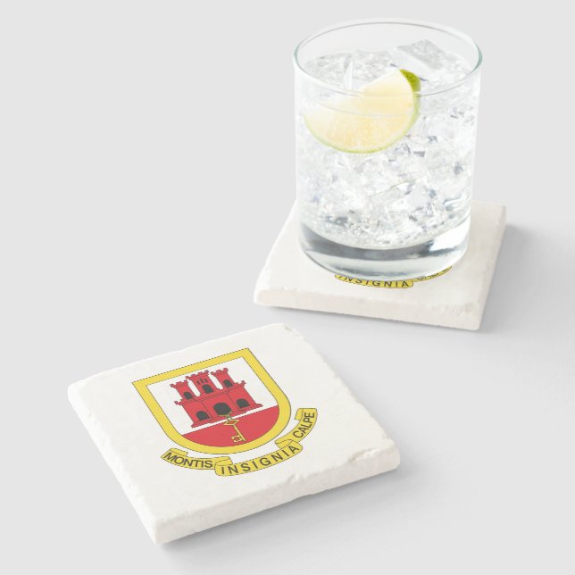 Posavasos De Piedra Escudo de Gibraltar (Lateral)