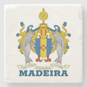 Posavasos De Piedra Escudo de Madeira, Portugal