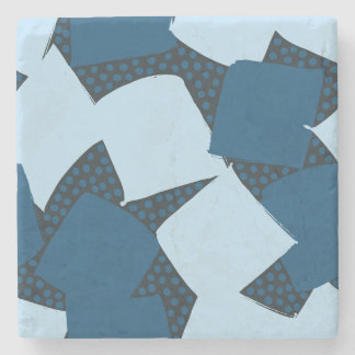 Posavasos De Piedra Escudo Moderno: Jungla Geométrica Abstracta de Med