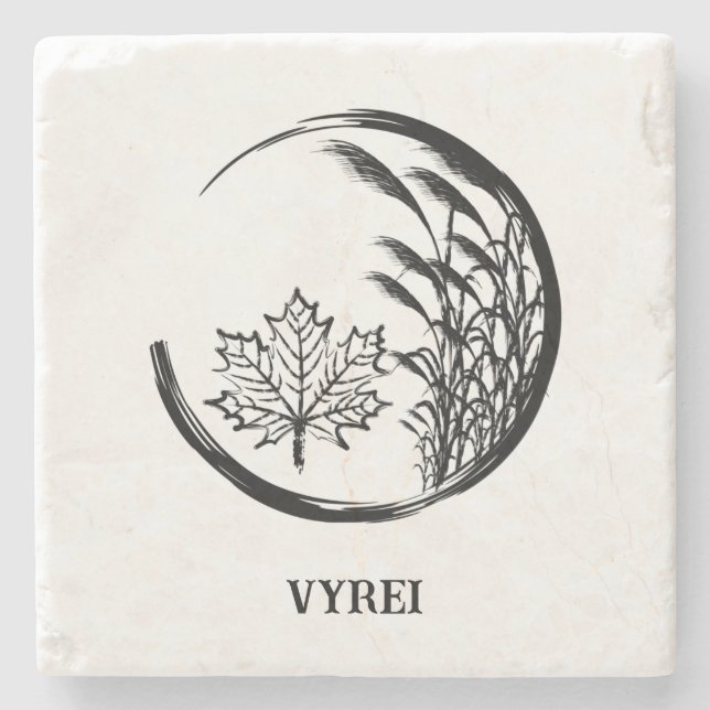 Posavasos De Piedra Escudo otoño/otoño (Anverso)