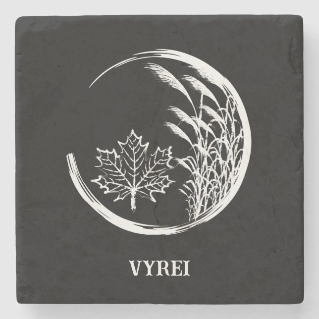 Posavasos De Piedra Escudo otoño/otoño (Anverso)