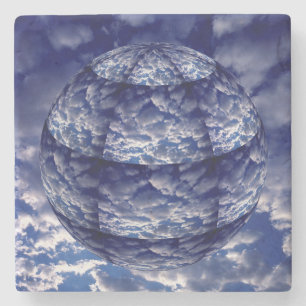 Posavasos De Piedra Esfera 3D de nube abstracta