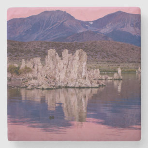 Posavasos De Piedra Espectacular lago Mono en la sombra
